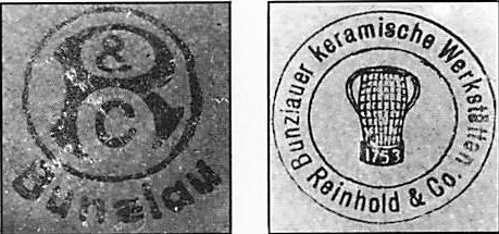Bunzlauer Keramik – Bodenmarke / Stempel (Beispiel 2)