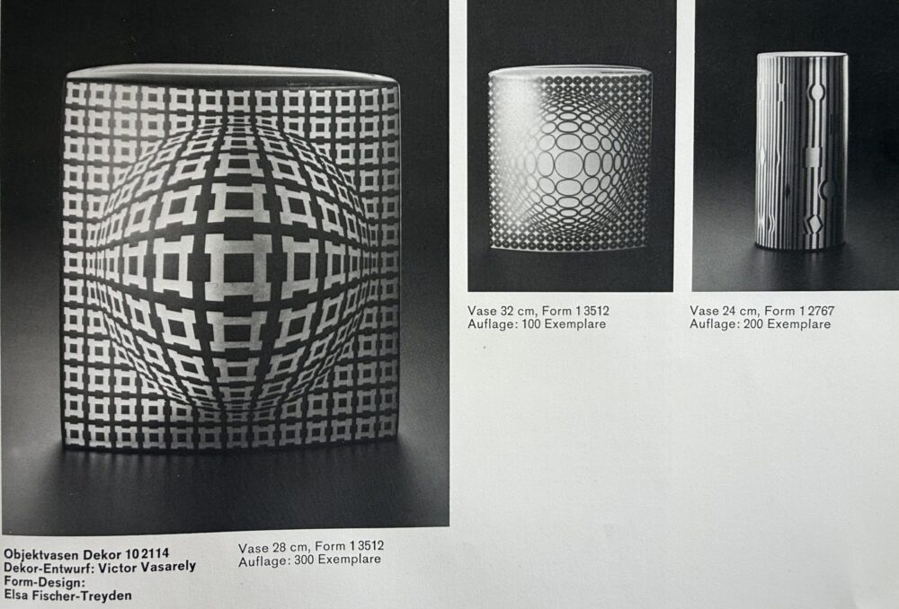 Rosenthal Objektvasen von Victor Vasarely